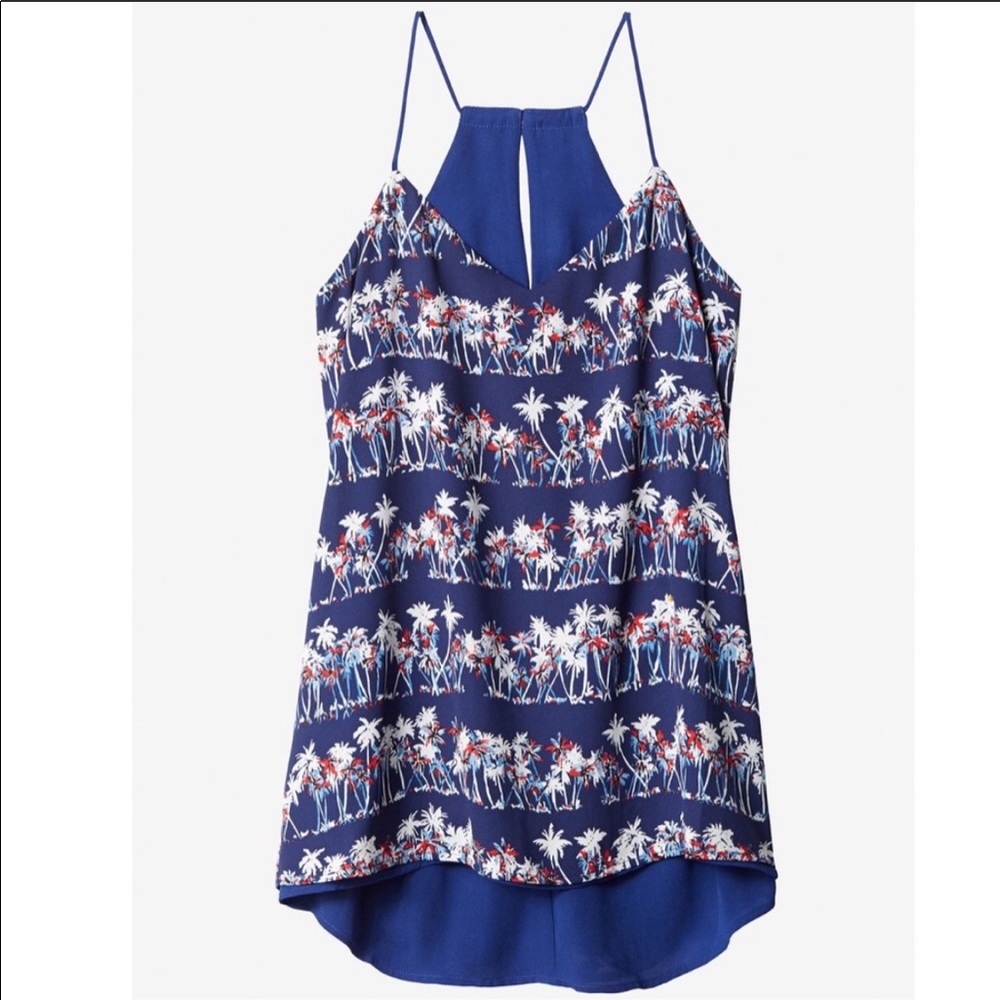 NWOT Express Reversible Barcelona Cami -Palm Tree